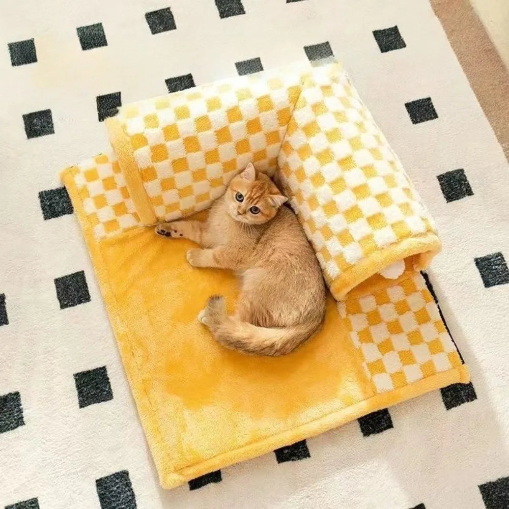 Cama para Gatos Tipo Túnel/Labirinto com Entrada para Escavar – Inclui Cobertor Removível e Lavável